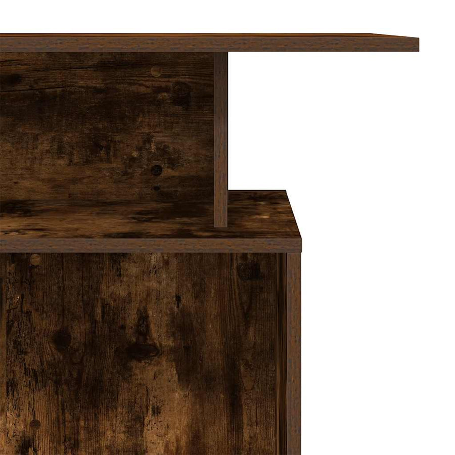 Receptiebalie 100X40X104 Cm Bewerkt Hout Kleurig Gerookt eiken