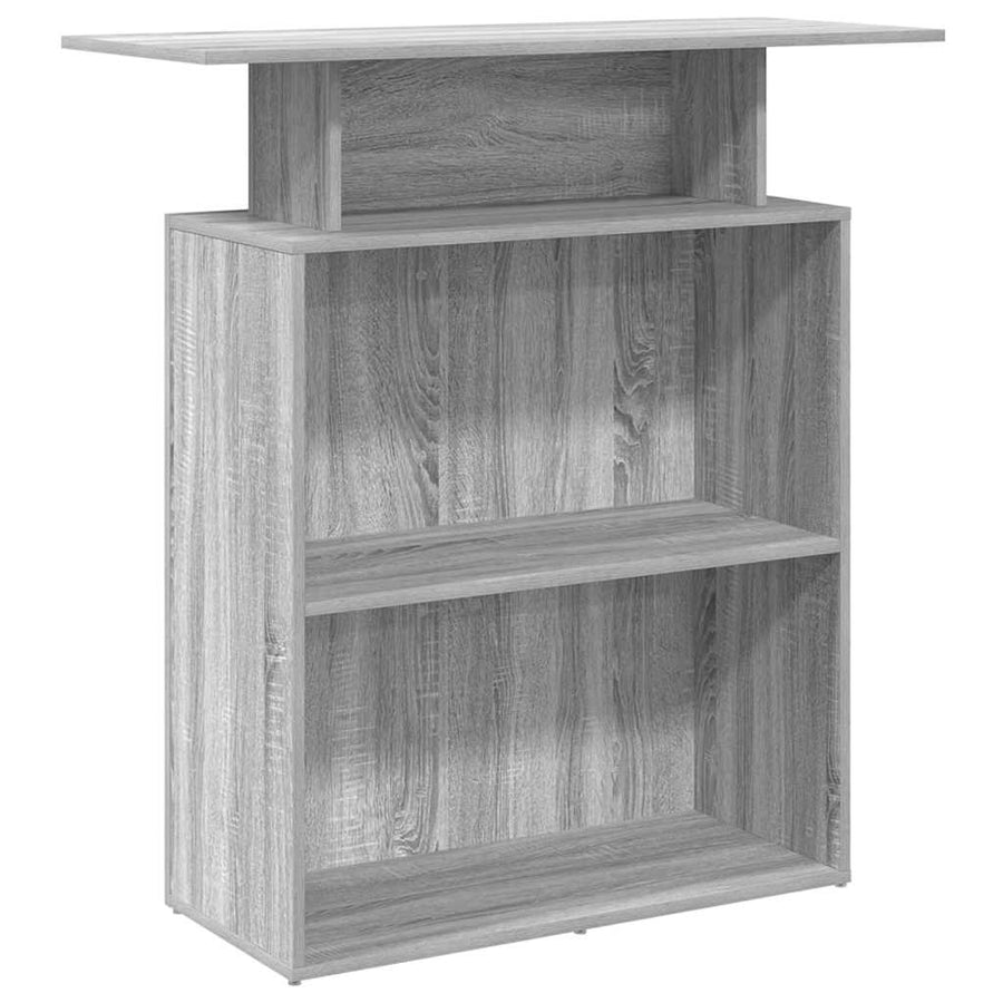 Receptiebalie 100X40X104 Cm Bewerkt Hout Eiken Grijs sonoma