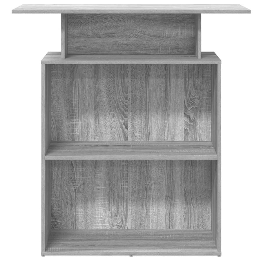Receptiebalie 100X40X104 Cm Bewerkt Hout Eiken Grijs sonoma