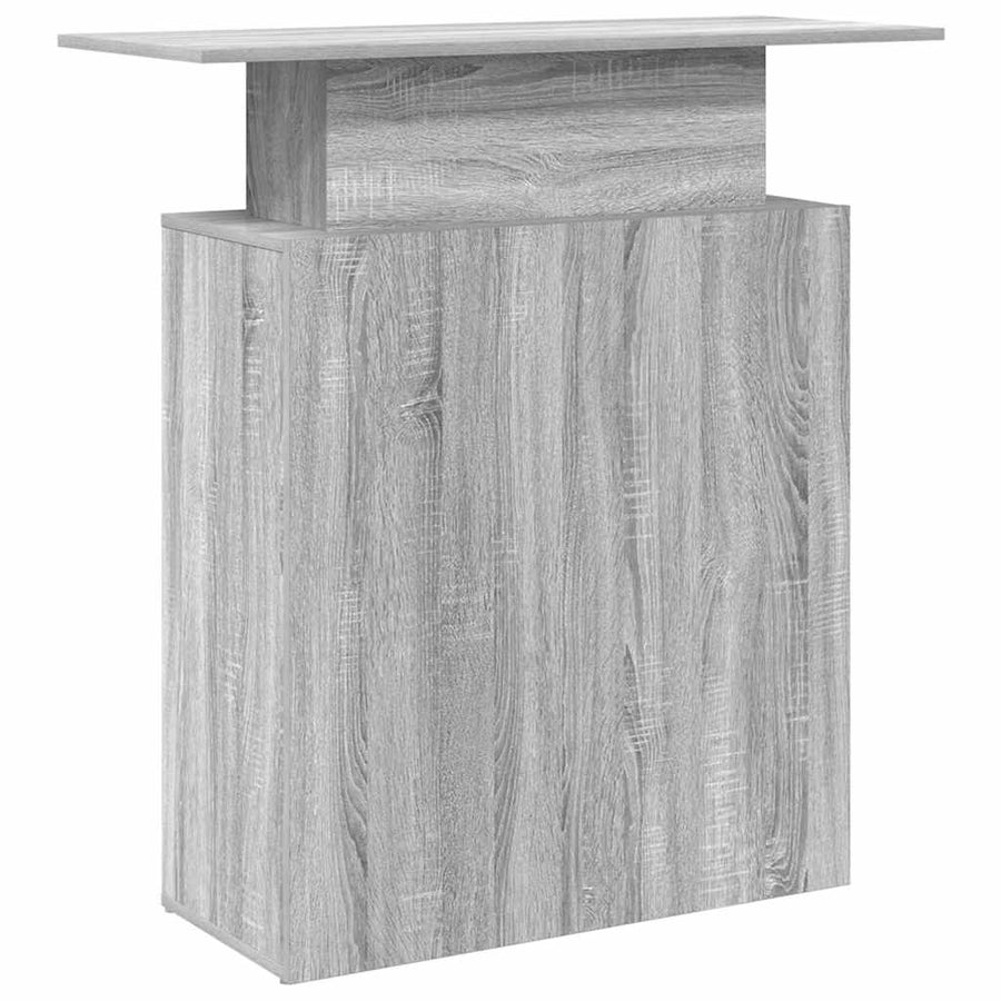Receptiebalie 100X40X104 Cm Bewerkt Hout Eiken Grijs sonoma