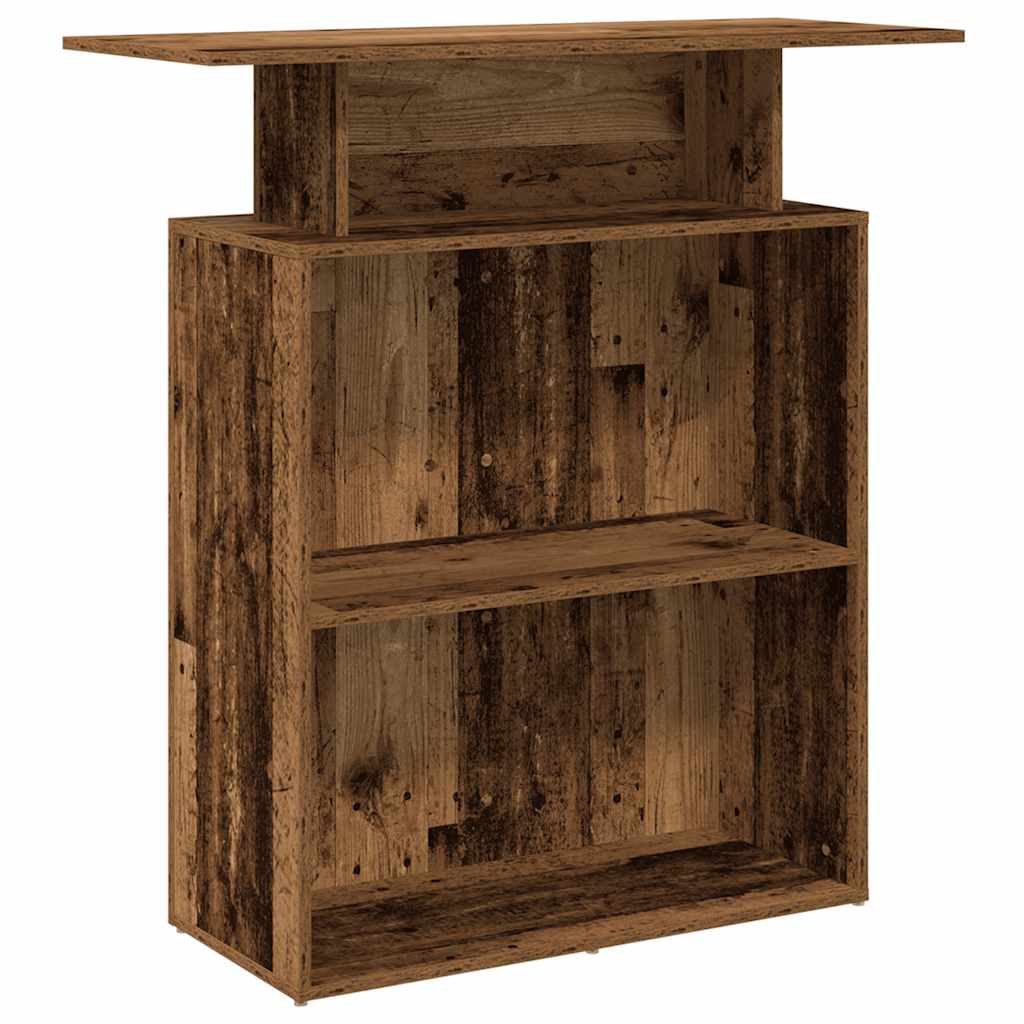 Receptiebalie 100X40X104 Cm Bewerkt Hout Kleurig Oud hout