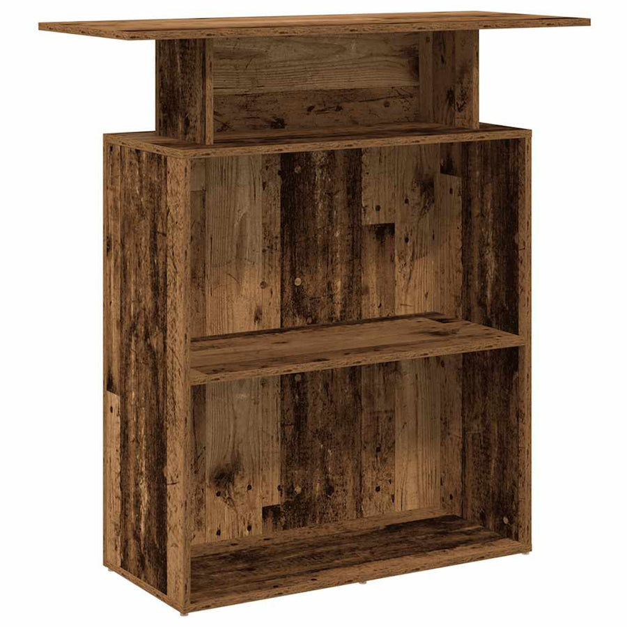 Receptiebalie 100X40X104 Cm Bewerkt Hout Kleurig Oud hout