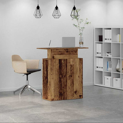 Receptiebalie 100X40X104 Cm Bewerkt Hout Kleurig Oud hout
