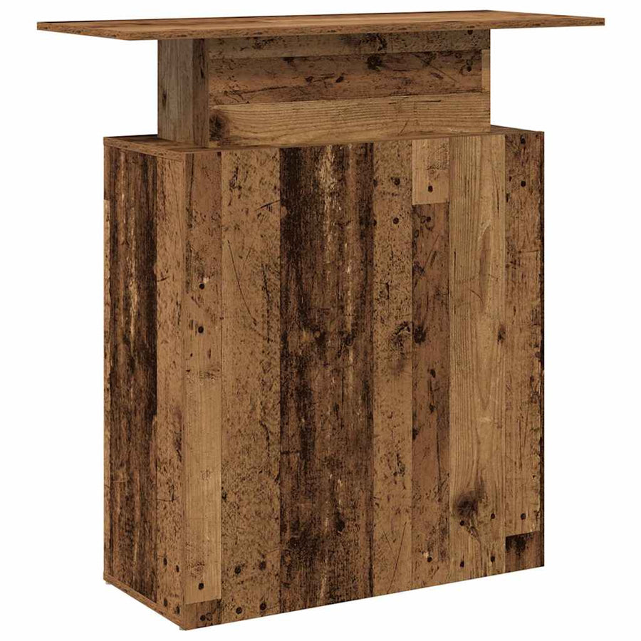 Receptiebalie 100X40X104 Cm Bewerkt Hout Kleurig Oud hout