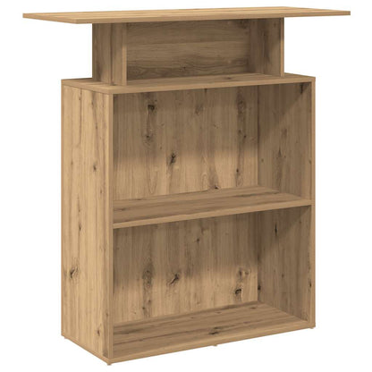 Receptiebalie 100X40X104 Cm Bewerkt Hout Artisanaal Eikenkleur artisanaal eikenkleurig