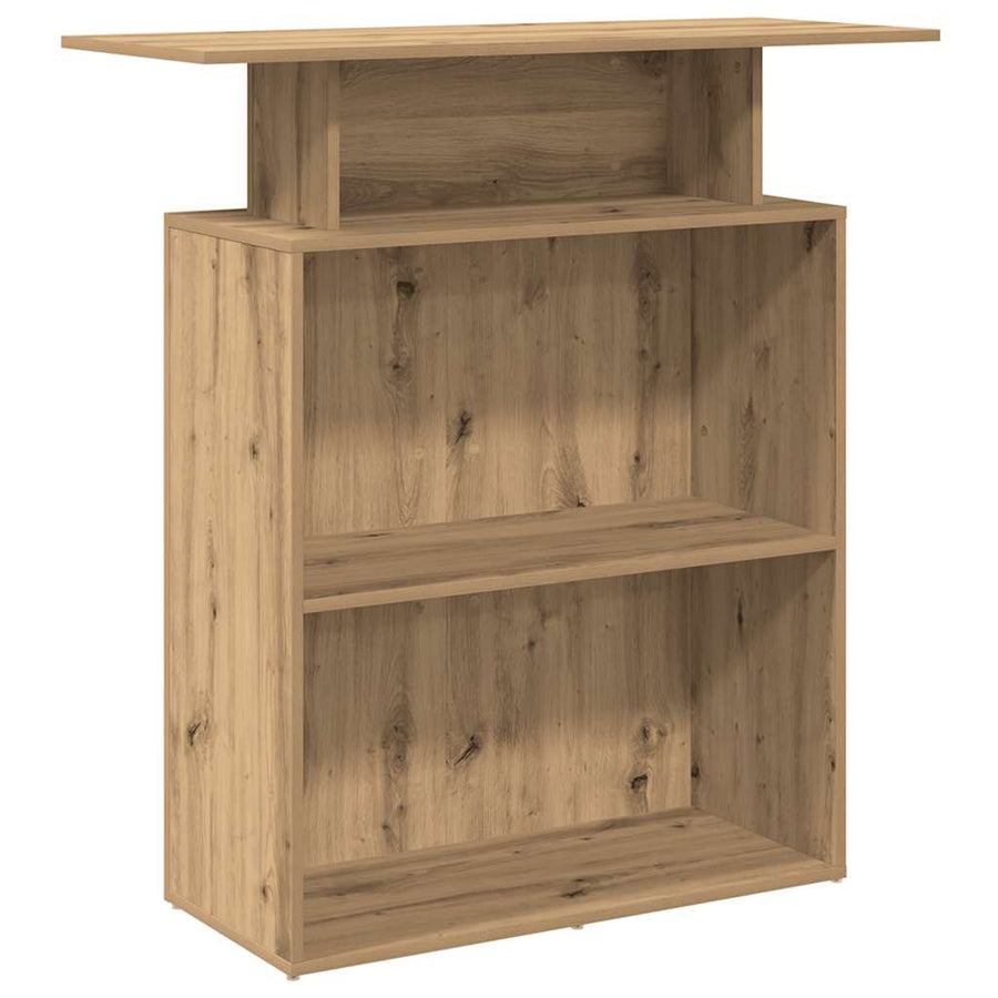 Receptiebalie 100X40X104 Cm Bewerkt Hout Artisanaal Eikenkleur artisanaal eikenkleurig