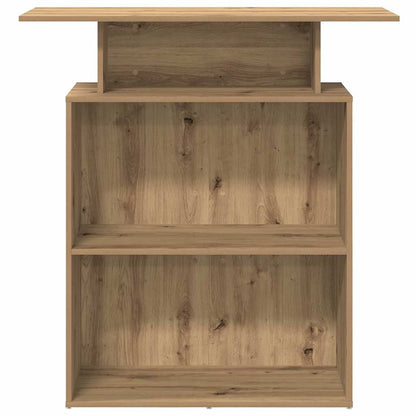 Receptiebalie 100X40X104 Cm Bewerkt Hout Artisanaal Eikenkleur artisanaal eikenkleurig