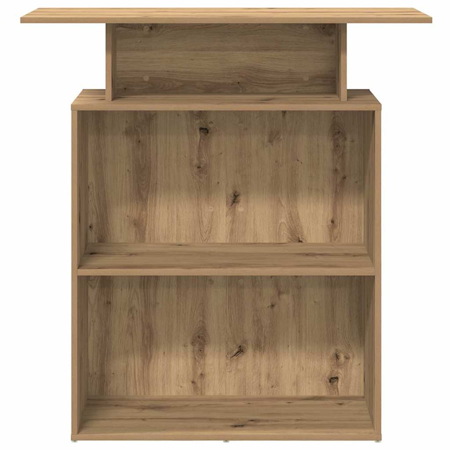 Receptiebalie 100X40X104 Cm Bewerkt Hout Artisanaal Eikenkleur artisanaal eikenkleurig