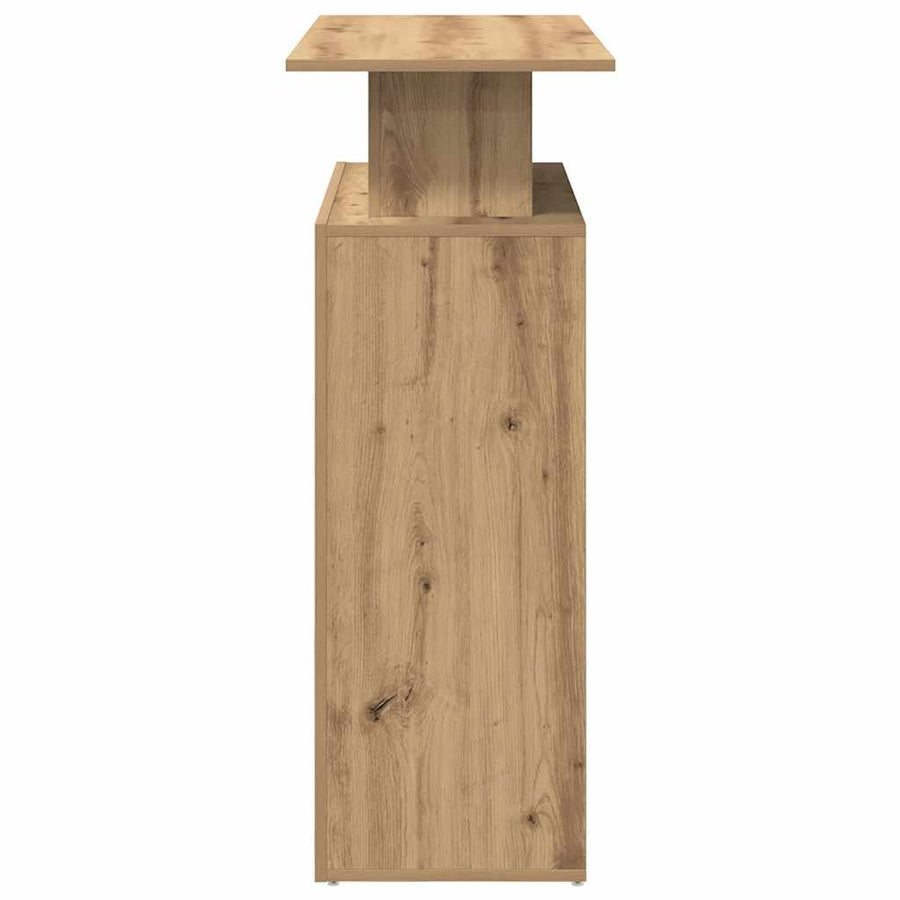 Receptiebalie 100X40X104 Cm Bewerkt Hout Artisanaal Eikenkleur artisanaal eikenkleurig