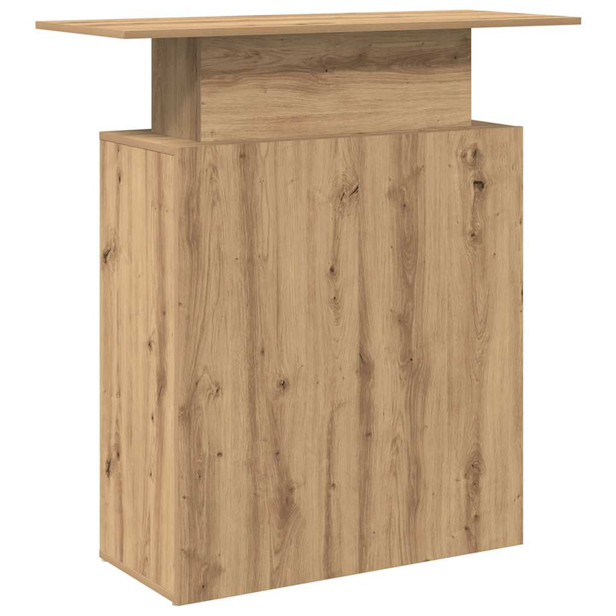 Receptiebalie 100X40X104 Cm Bewerkt Hout Artisanaal Eikenkleur artisanaal eikenkleurig