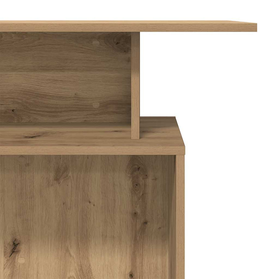 Receptiebalie 100X40X104 Cm Bewerkt Hout Artisanaal Eikenkleur artisanaal eikenkleurig