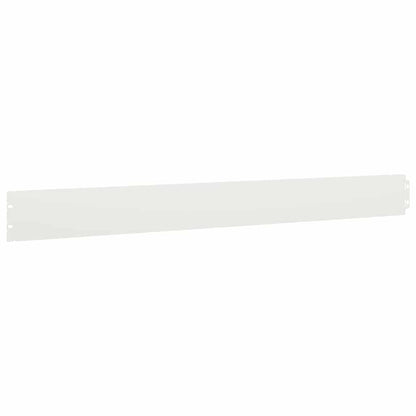 Gazonranden 10 st 10x103 cm koudgewalst staal wit