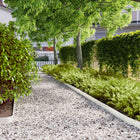 Gazonranden 10 st 10x103 cm staal wit