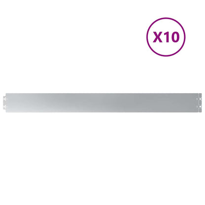Gazonranden 10 st 10x103 cm gegalvaniseerd staal