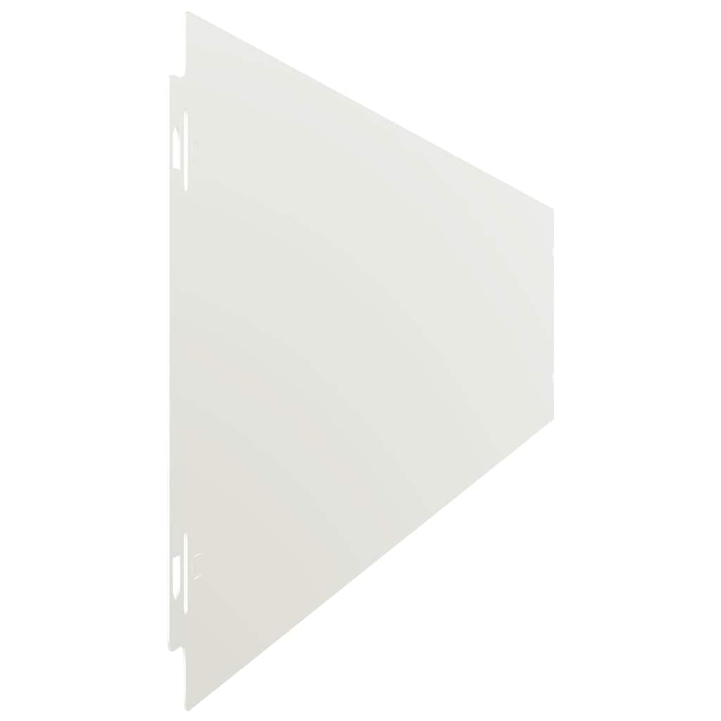 Gazonranden 10 st 15x103 cm koudgewalst staal wit