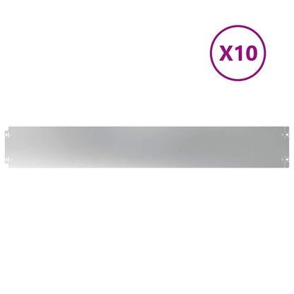 Gazonranden 10 st 15x103 cm gegalvaniseerd staal