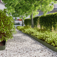 Gazonranden 50 st 15x103 cm koudgewalst staal olijfgroen