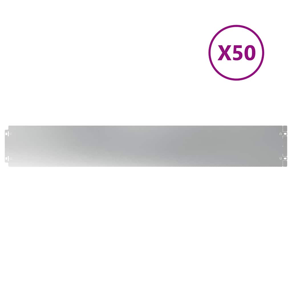 Gazonranden 50 st 15x103 cm gegalvaniseerd staal