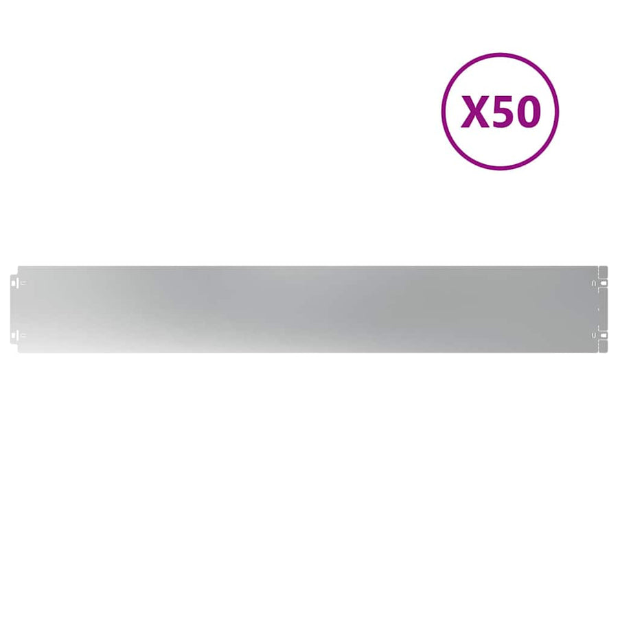 Gazonranden 50 st 15x103 cm gegalvaniseerd staal