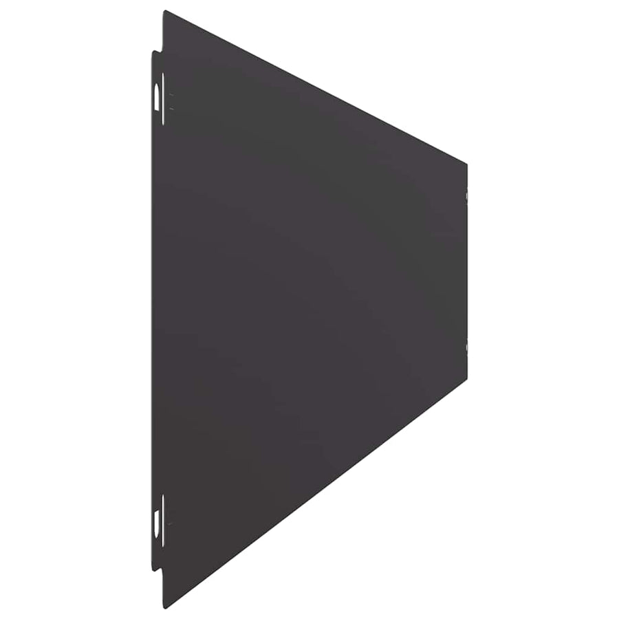 Gazonranden 10 st 20x103 cm koudgewalst staal zwart