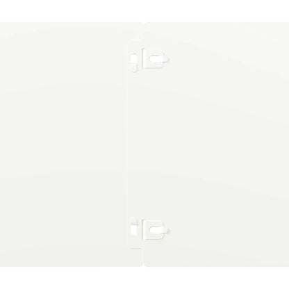 Gazonranden 10 st 20x103 cm koudgewalst staal wit