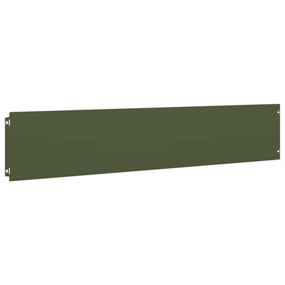 Gazonranden 10 st 20x103 cm koudgewalst staal olijfgroen