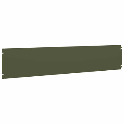 Gazonranden 10 st 20x103 cm koudgewalst staal olijfgroen