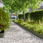 Gazonranden 10 st 20x103 cm staal olijfgroen