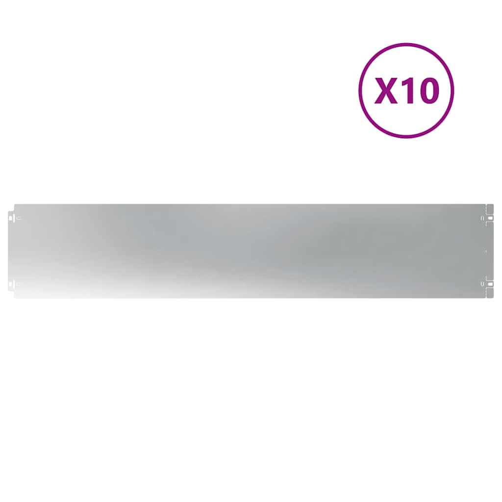 Gazonranden 10 st 20x103 cm gegalvaniseerd staal