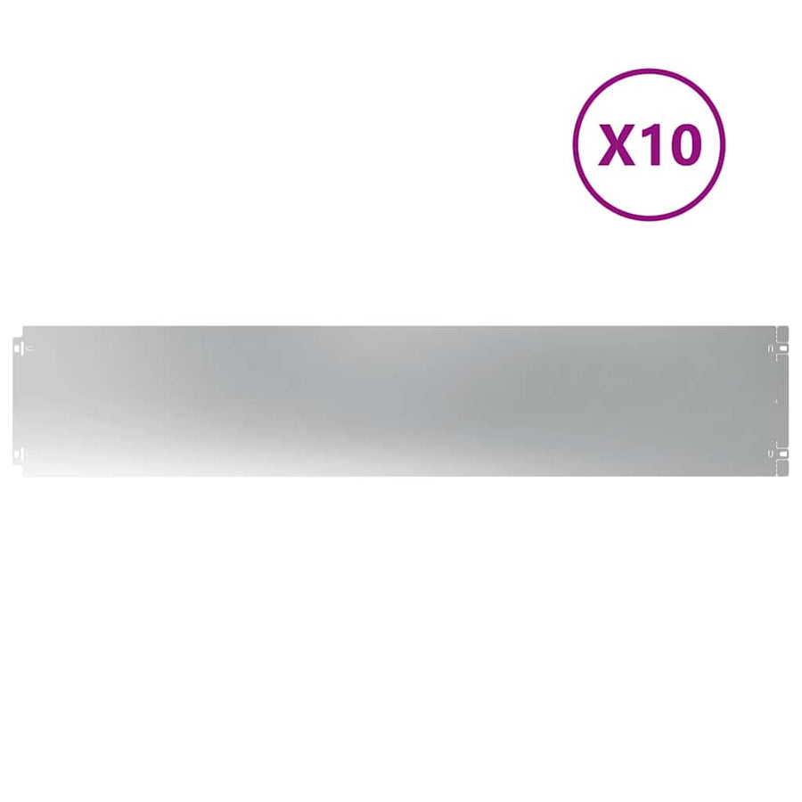 Gazonranden 10 st 20x103 cm gegalvaniseerd staal