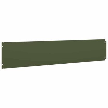 Gazonranden 30 st 20x103 cm koudgewalst staal olijfgroen