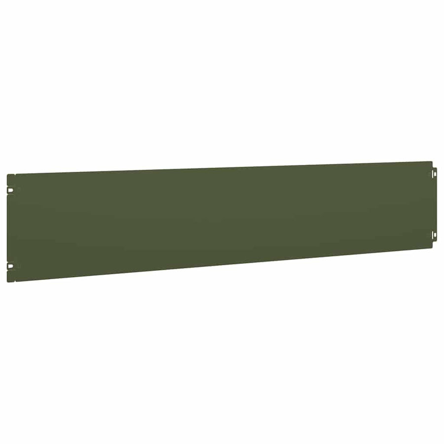Gazonranden 30 st 20x103 cm koudgewalst staal olijfgroen