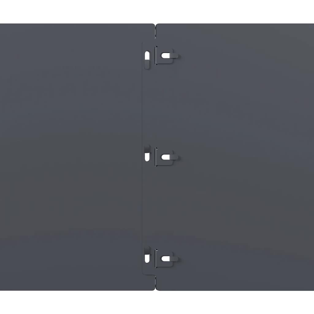 Gazonranden 10 st 25x103 cm koudgewalst staal antraciet
