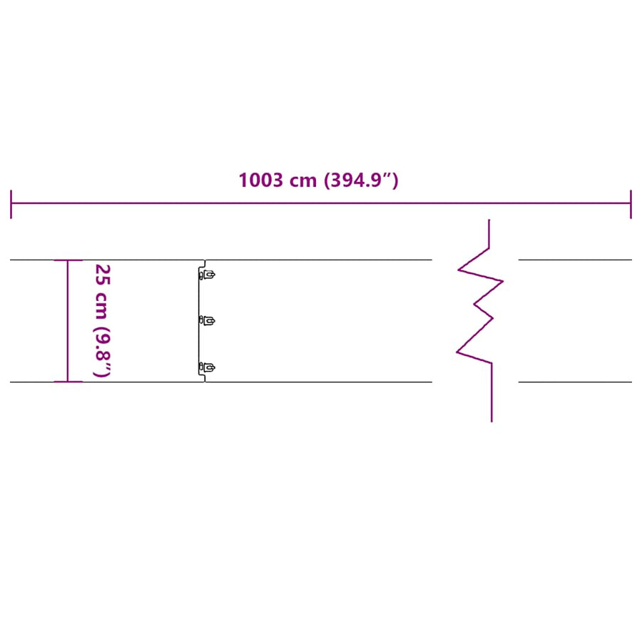 Gazonranden 10 st 25x103 cm koudgewalst staal antraciet