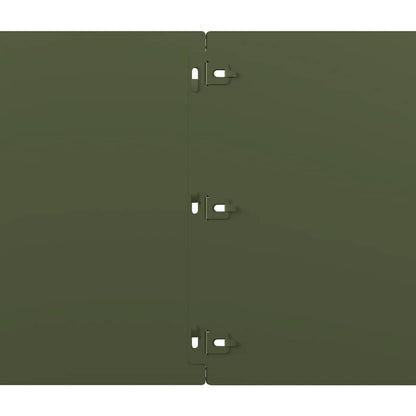 Gazonranden 10 st 25x103 cm koudgewalst staal olijfgroen