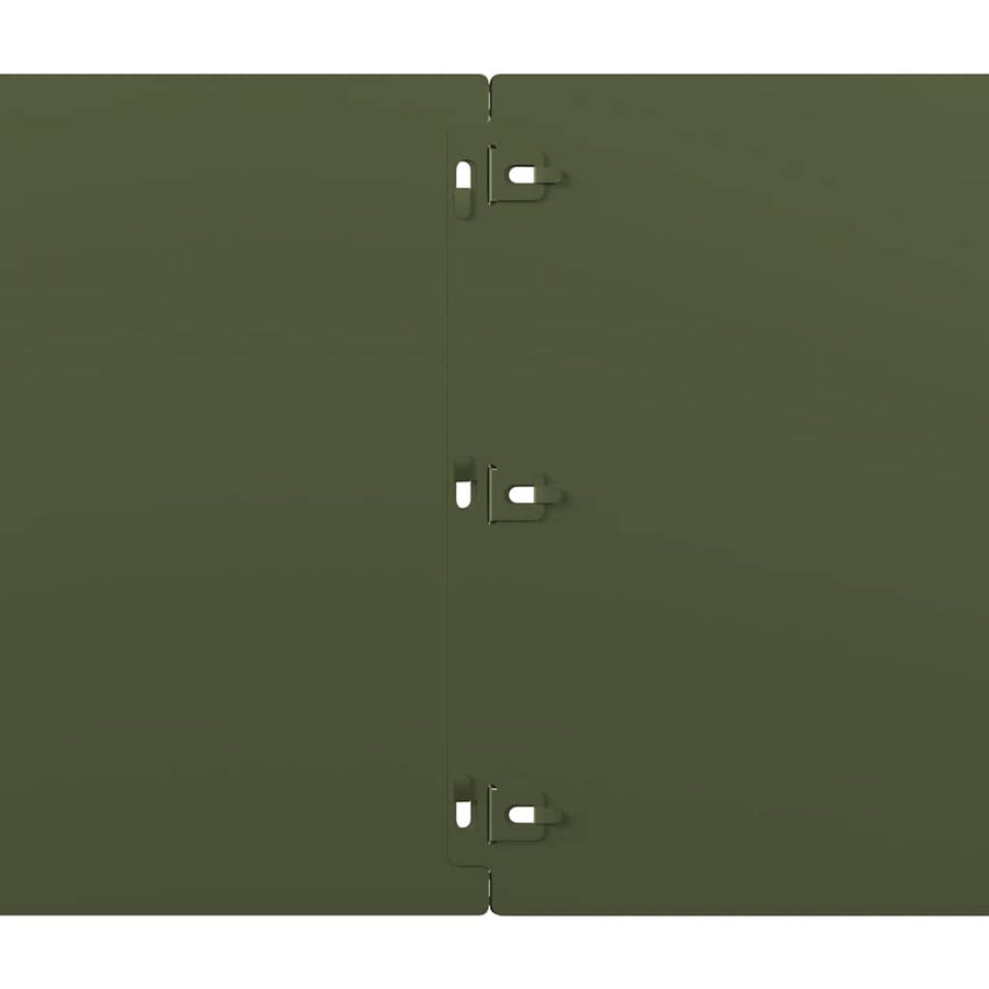 Gazonranden 10 st 25x103 cm koudgewalst staal olijfgroen