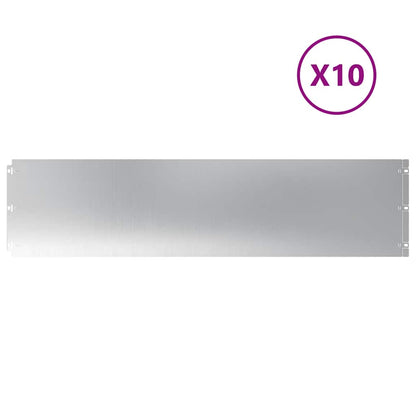 Gazonranden 10 st 25x103 cm gegalvaniseerd staal