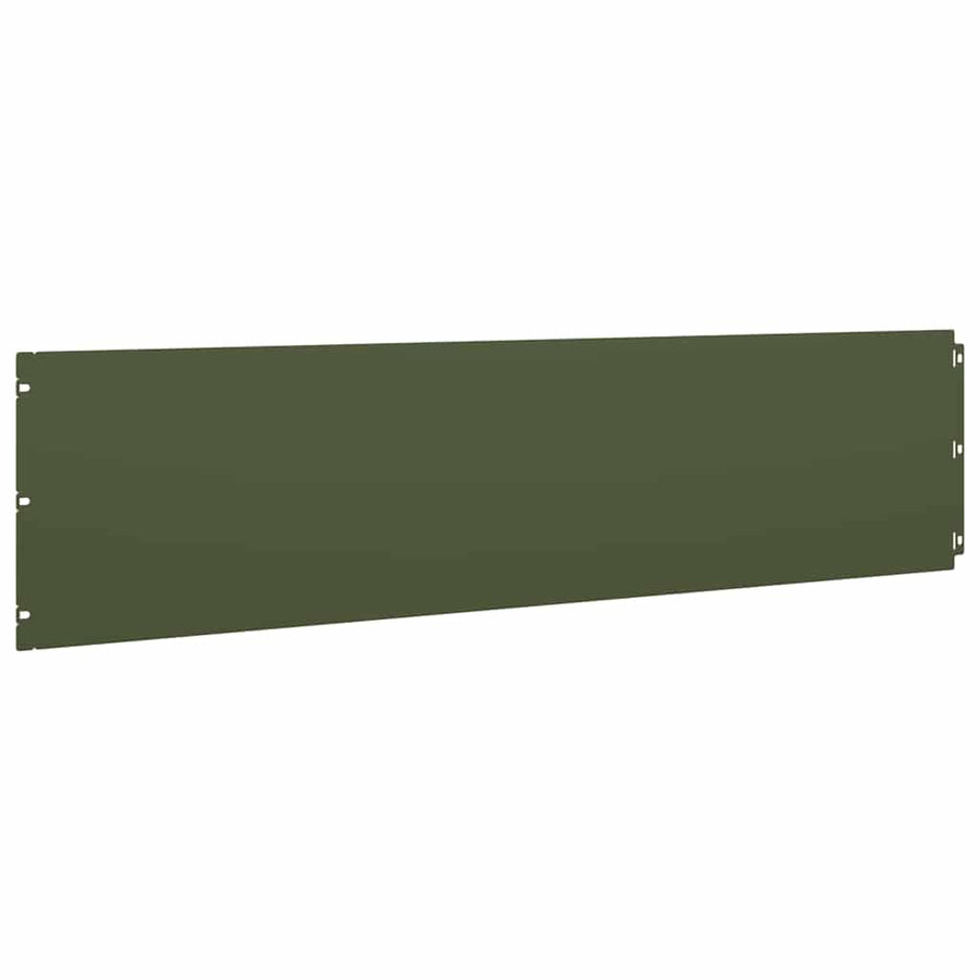 Gazonranden 20 st 25x103 cm koudgewalst staal olijfgroen