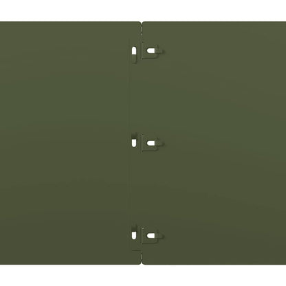 Gazonranden 20 st 25x103 cm koudgewalst staal olijfgroen
