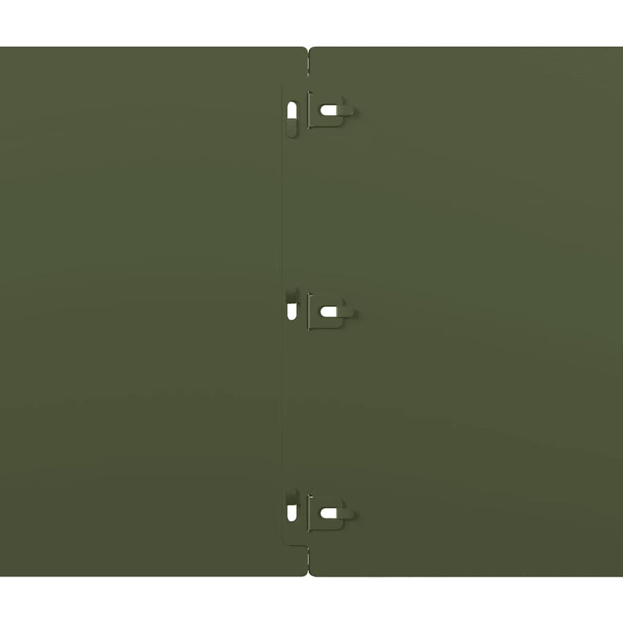Gazonranden 20 st 25x103 cm koudgewalst staal olijfgroen