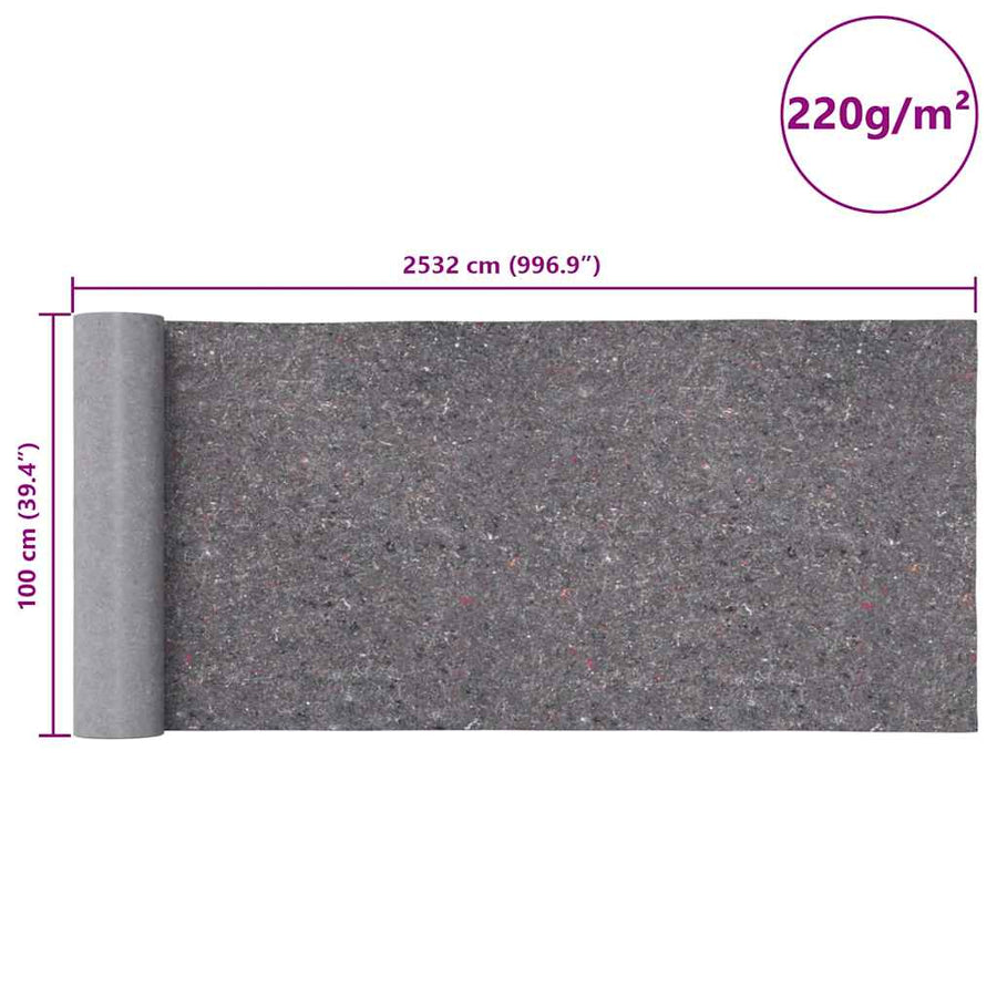 Antislip schildersvlies 2 st 2532 cm 220 g/m² grijs