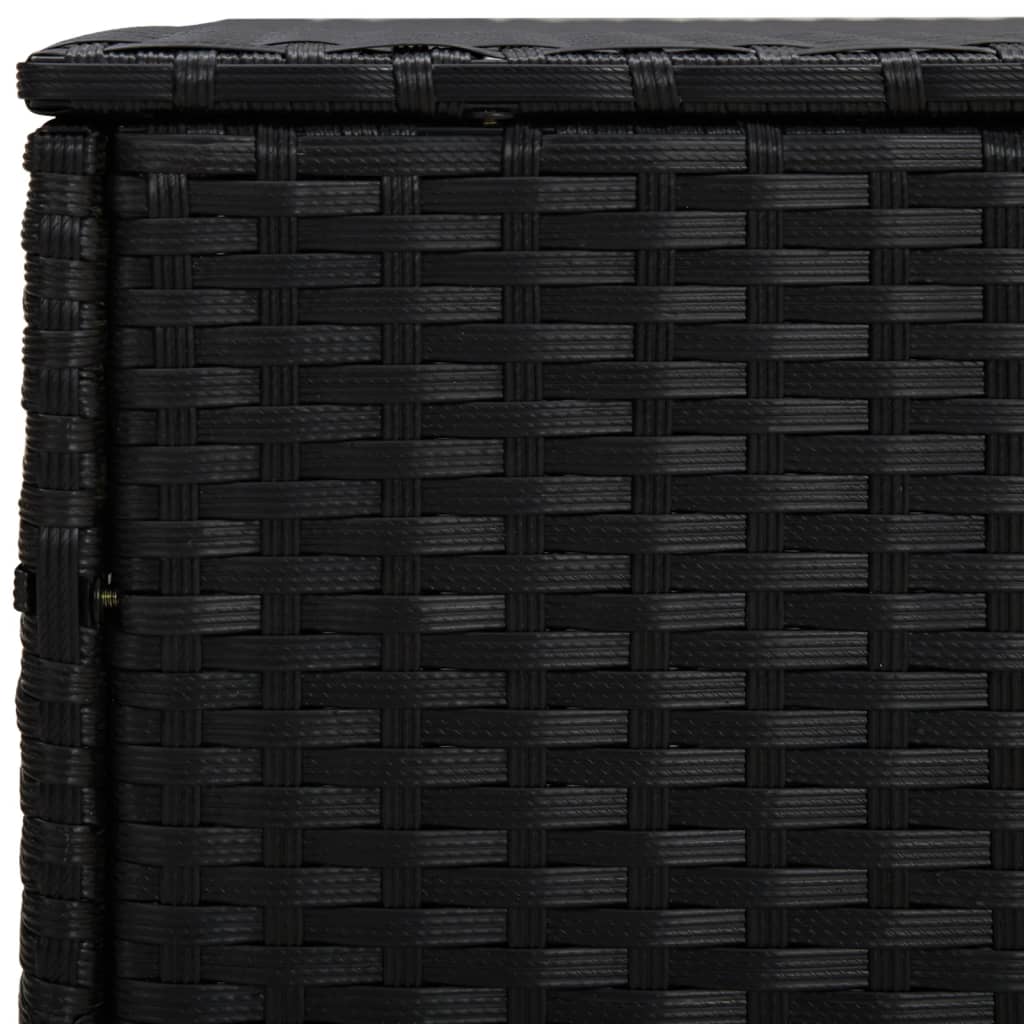 Tuinbijzettafels 3 St Poly Rattan Zwart