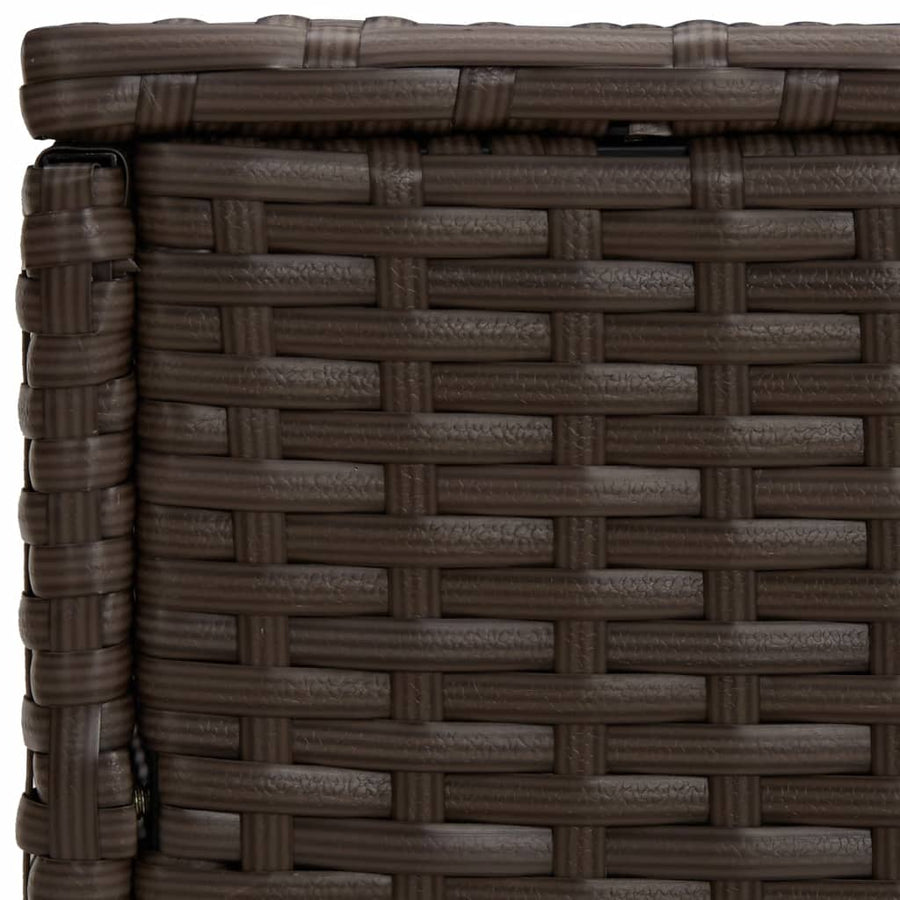 Tuinbijzettafels 3 st poly rattan bruin