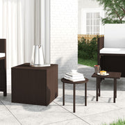 Tuinbijzettafels set 3 stuks poly rattan bruin