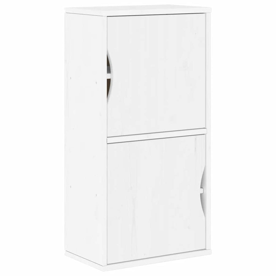 Bijzetkast ODDA 40x24x79 cm massief grenenhout wit