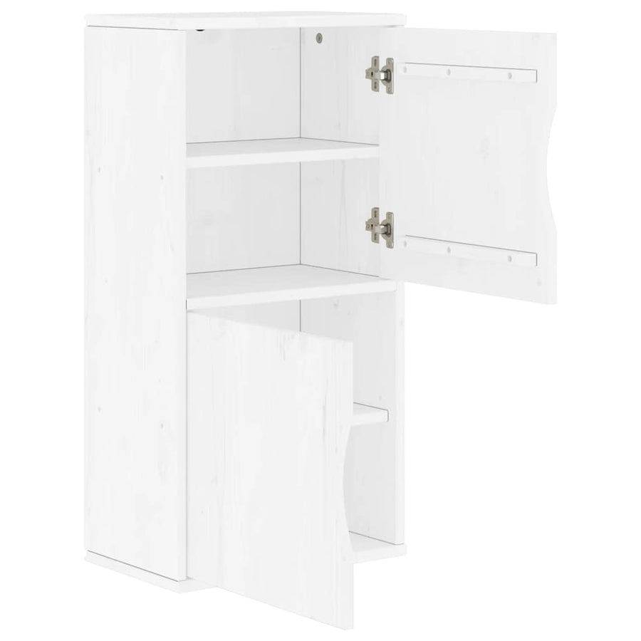 Bijzetkast ODDA 40x24x79 cm massief grenenhout wit
