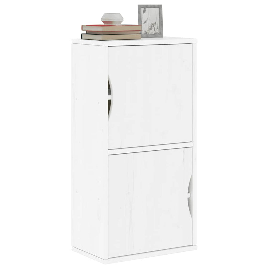 Bijzetkast ODDA 40x24x79 cm massief grenenhout wit