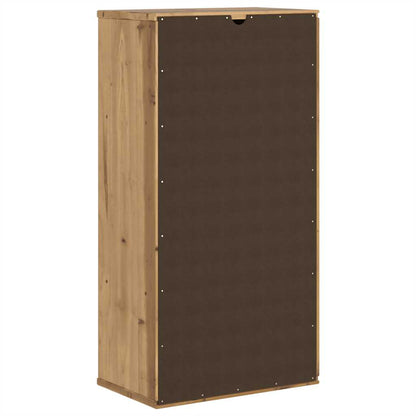 Bijzetkast met lades 40x24x79 cm massief grenenhout