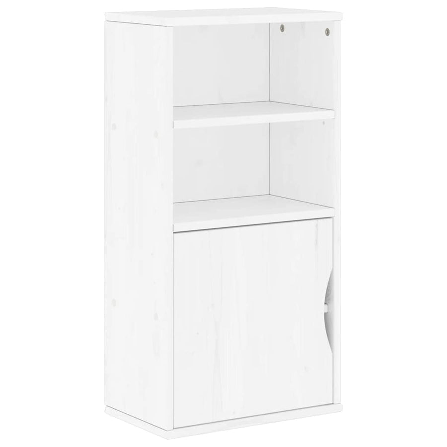 Bijzetkast ODDA 40x24x79 cm massief grenenhout wit