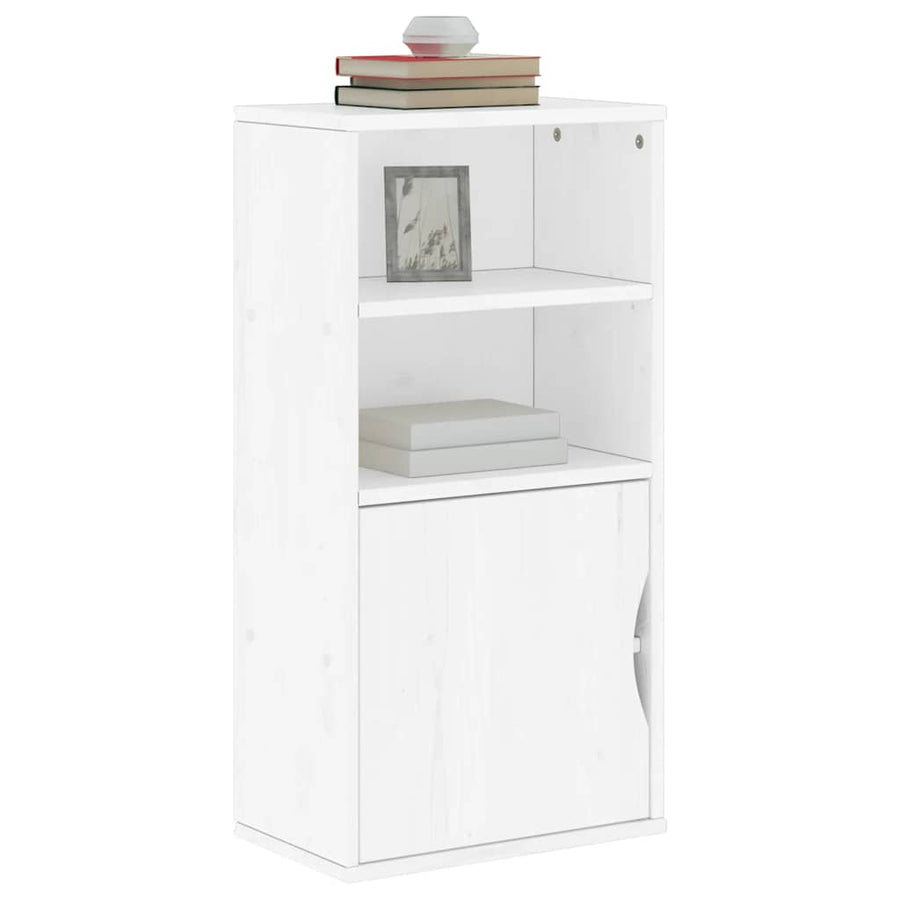 Bijzetkast ODDA 40x24x79 cm massief grenenhout wit